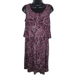 Ann Taylor LOFT paisley split back mini dress size medium